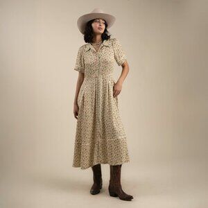 NWOT La Dahlia Dress - Desert Rose Yellow - Size Medium